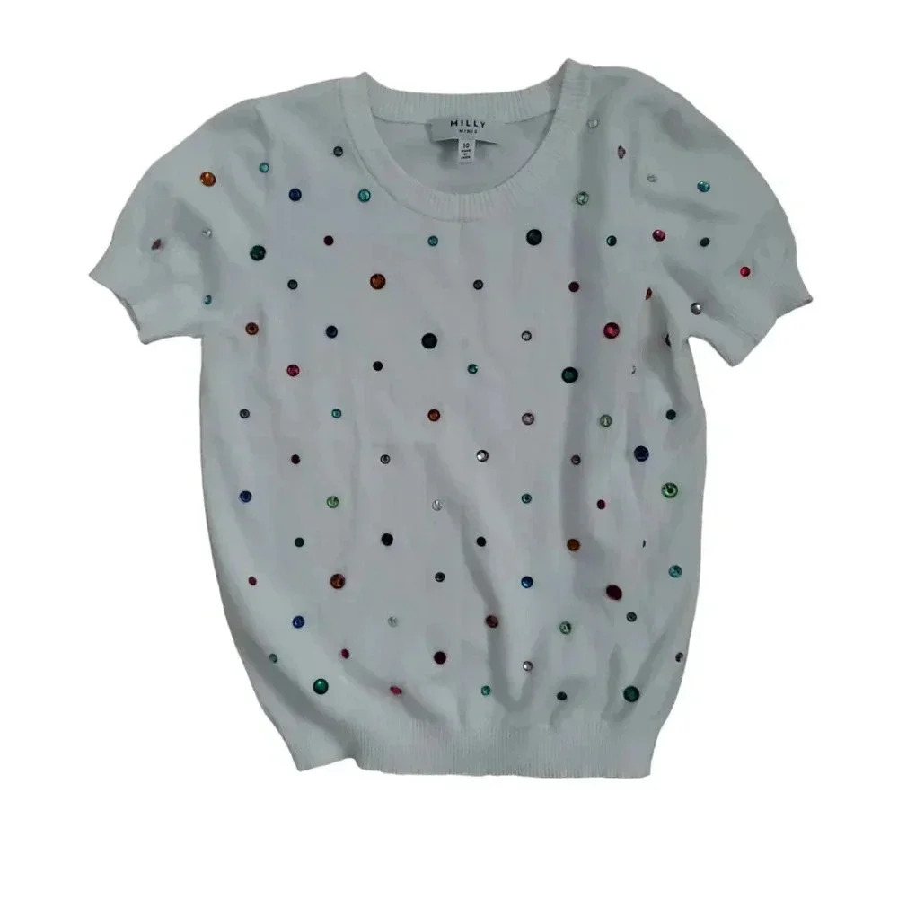 Milly Minis Rainbow Gem Pullover Big Kids Size 10